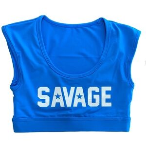 Savage Barbell Blue Sports Bra